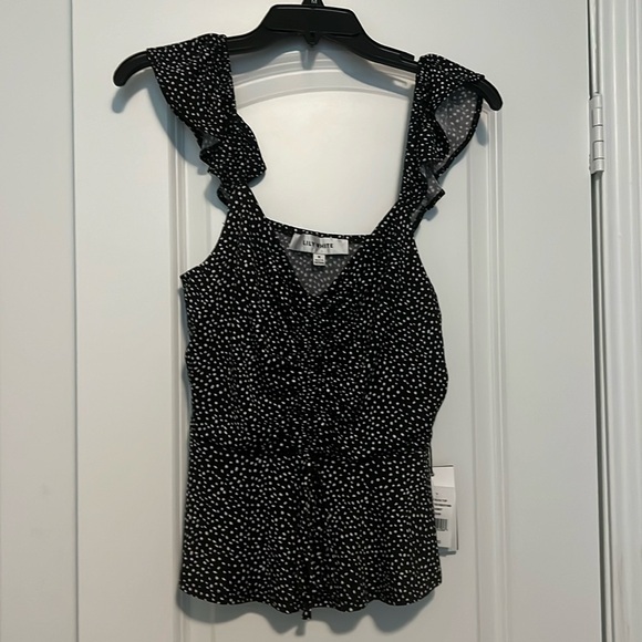 Women’s black and white polka dot blouse new with tags size M - Picture 1 of 5
